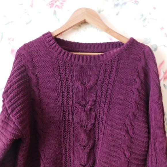🔮 Twilight Purple Chenille Sweater - Picture 2 of 7
